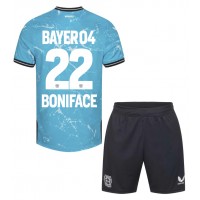 Fotbalové Dres Bayer Leverkusen Victor Boniface #22 Dětské Alternativní 2023-24 Krátký Rukáv (+ trenýrky)